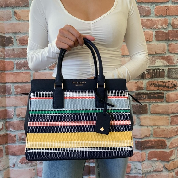 kate spade Handbags - Kate spade Cameron medium satchel boardwalk stripe
